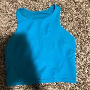 Cropped lululemon blue tank, size 2